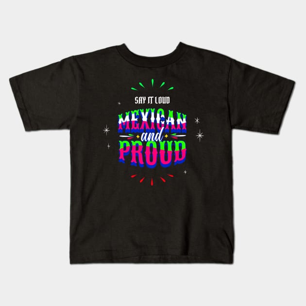 Mexican Pride Mexico Kids T-Shirt by Tip Top Tee's